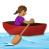 Woman Rowing Boat: Medium Skin Tone Emoji Copy Paste ― 🚣🏽‍♀ - samsung