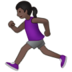 Woman Running: Dark Skin Tone Emoji Copy Paste ― 🏃🏿‍♀ - samsung