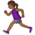 Woman Running: Medium-dark Skin Tone Emoji Copy Paste ― 🏃🏾‍♀ - samsung