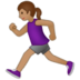 Woman Running: Medium Skin Tone Emoji Copy Paste ― 🏃🏽‍♀ - samsung