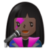 Woman Singer: Dark Skin Tone Emoji Copy Paste ― 👩🏿‍🎤 - samsung