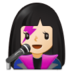 Woman Singer: Light Skin Tone Emoji Copy Paste ― 👩🏻‍🎤 - samsung