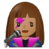 Woman Singer: Medium Skin Tone Emoji Copy Paste ― 👩🏽‍🎤 - samsung