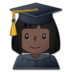 Woman Student: Dark Skin Tone Emoji Copy Paste ― 👩🏿‍🎓 - samsung