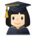 Woman Student: Light Skin Tone Emoji Copy Paste ― 👩🏻‍🎓 - samsung