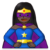 Woman Superhero: Dark Skin Tone Emoji Copy Paste ― 🦸🏿‍♀ - samsung