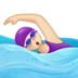 Woman Swimming: Light Skin Tone Emoji Copy Paste ― 🏊🏻‍♀ - samsung