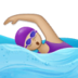 Woman Swimming: Medium-light Skin Tone Emoji Copy Paste ― 🏊🏼‍♀ - samsung