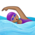 Woman Swimming: Medium Skin Tone Emoji Copy Paste ― 🏊🏽‍♀ - samsung