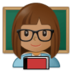 Woman Teacher: Medium Skin Tone Emoji Copy Paste ― 👩🏽‍🏫 - samsung