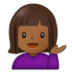 Woman Tipping Hand: Medium-dark Skin Tone Emoji Copy Paste ― 💁🏾‍♀ - samsung