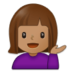 Woman Tipping Hand: Medium Skin Tone Emoji Copy Paste ― 💁🏽‍♀ - samsung