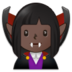 Woman Vampire: Dark Skin Tone Emoji Copy Paste ― 🧛🏿‍♀ - samsung