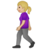 Woman Walking: Medium-light Skin Tone Emoji Copy Paste ― 🚶🏼‍♀ - samsung