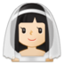 Woman With Veil: Light Skin Tone Emoji Copy Paste ― 👰🏻‍♀ - samsung