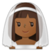 Woman With Veil: Medium-dark Skin Tone Emoji Copy Paste ― 👰🏾‍♀ - samsung