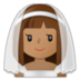 Woman With Veil: Medium Skin Tone Emoji Copy Paste ― 👰🏽‍♀ - samsung