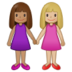 Women Holding Hands: Medium Skin Tone, Medium-light Skin Tone Emoji Copy Paste ― 👩🏽‍🤝‍👩🏼 - samsung
