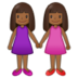Women Holding Hands: Medium-dark Skin Tone Emoji Copy Paste ― 👭🏾 - samsung
