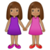 Women Holding Hands: Medium Skin Tone Emoji Copy Paste ― 👭🏽 - samsung