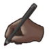 Writing Hand: Dark Skin Tone Emoji Copy Paste ― ✍🏿 - samsung