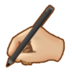 Writing Hand: Medium-light Skin Tone Emoji Copy Paste ― ✍🏼 - samsung