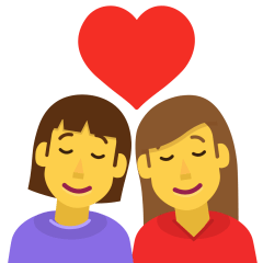 Couple With Heart: Woman, Woman Emoji Copy Paste ― 👩‍❤️‍👩 - skype