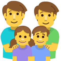 Family: Man, Man, Girl, Boy Emoji Copy Paste ― 👨‍👨‍👧‍👦 - skype