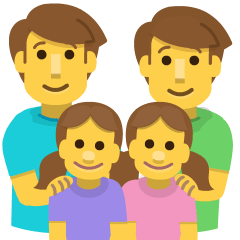 Family: Man, Man, Girl, Girl Emoji Copy Paste ― 👨‍👨‍👧‍👧 - skype