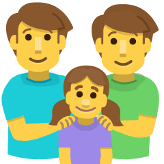 Family: Man, Man, Girl Emoji Copy Paste ― 👨‍👨‍👧 - skype