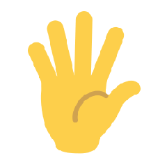 Hand With Fingers Splayed Emoji Copy Paste ― 🖐️ - skype
