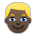 Man: Dark Skin Tone, Blond Hair Emoji Copy Paste ― 👱🏿‍♂ - sony-playstation