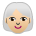 Woman: Medium-light Skin Tone, White Hair Emoji Copy Paste ― 👩🏼‍🦳 - sony-playstation